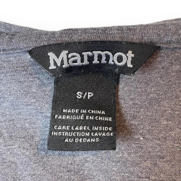 Marmot Dark  Grey Laura Hooded Long Sleeve Henley Shirt - Picture 8 of 9